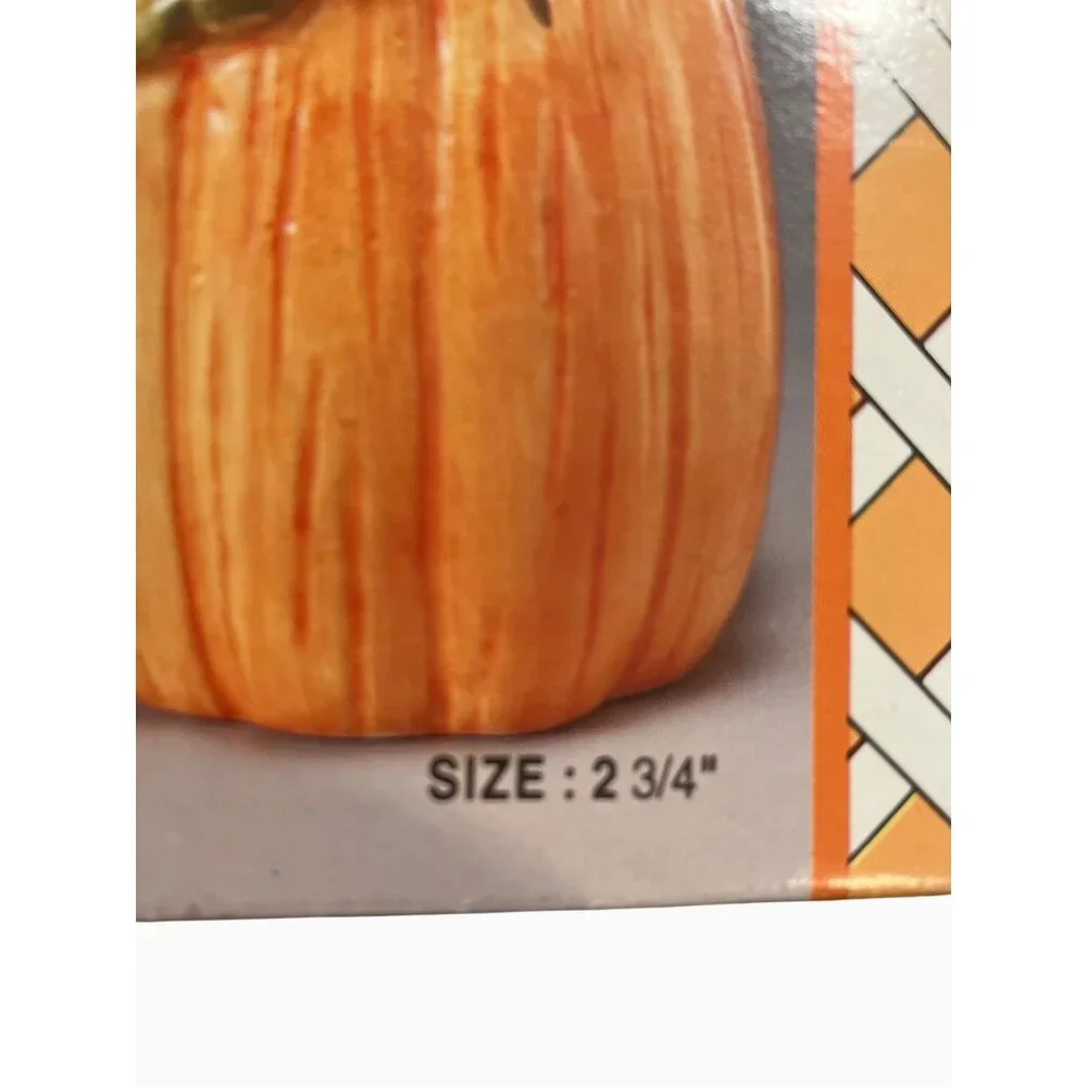 Earthenware Pumpkin Salt & Pepper Shaker Set Of 2 By Wangs International